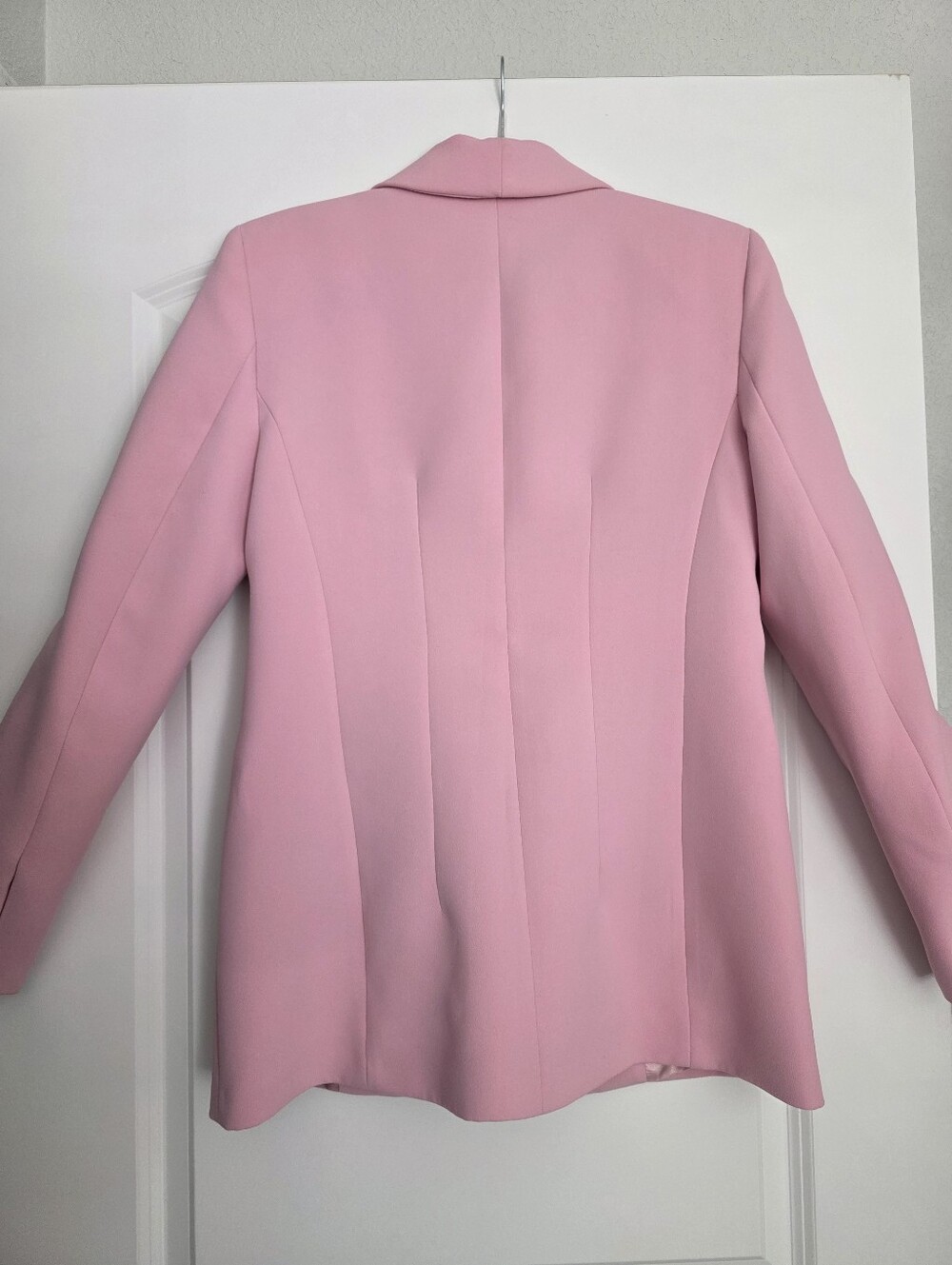 ZARA Light Pink Shawl-Collar Single-Button Blazer - Picture 6 of 6